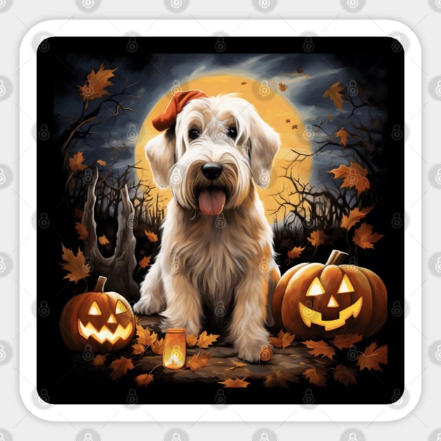 Sealyham Terrier Halloween painting Sticker by NatashaCuteShop